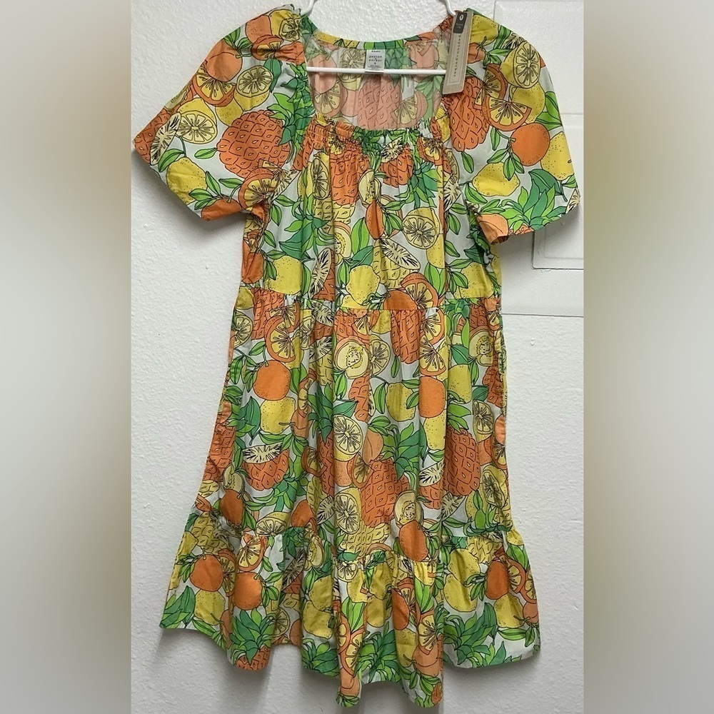 NWT Peyton & Parker Tropical Fruit Print Dress - Picture 2 of 9